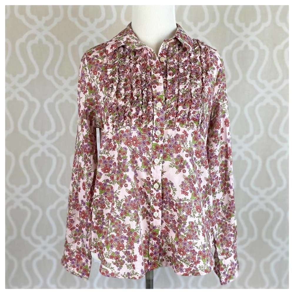 **TAKING DOWN** Lord & Taylor Wildflowers Button Down Top - Picture 7 of 10